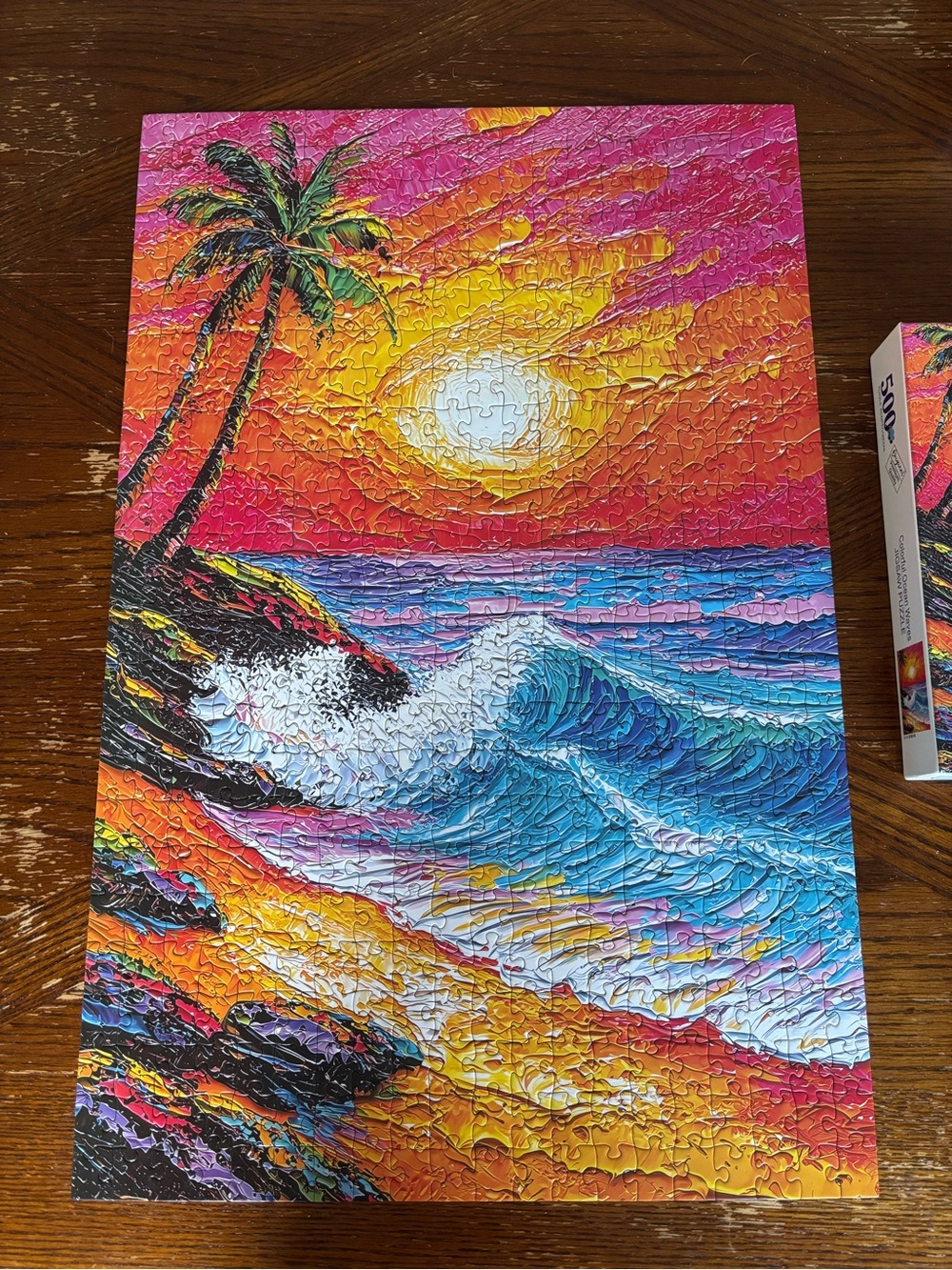 Colorful Ocean Waves 500 Piece Jigsaw Puzzle
